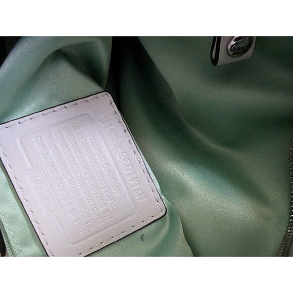 Coach Op Art Peyton Carryall Satchel Bag Tote 14515 Purse Handbag Cream Beige Ja - Picture 3 of 12